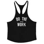 Brand Fitness Vest Gyms Clothing Singlet Y Back Tank Top Men Stringer Canotta Bodybuilding Sleeveless DO THE WORK Muscle Tanktop