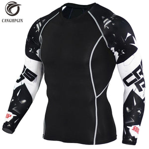 Wolf 3D Printed tshirt Compression Tights Men Fitness Running Shirt Breathable Long Sleeve Sport Rashgard Gym Cycling Clothing