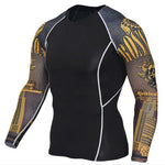 Wolf 3D Printed tshirt Compression Tights Men Fitness Running Shirt Breathable Long Sleeve Sport Rashgard Gym Cycling Clothing