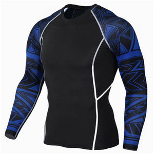 Wolf 3D Printed tshirt Compression Tights Men Fitness Running Shirt Breathable Long Sleeve Sport Rashgard Gym Cycling Clothing