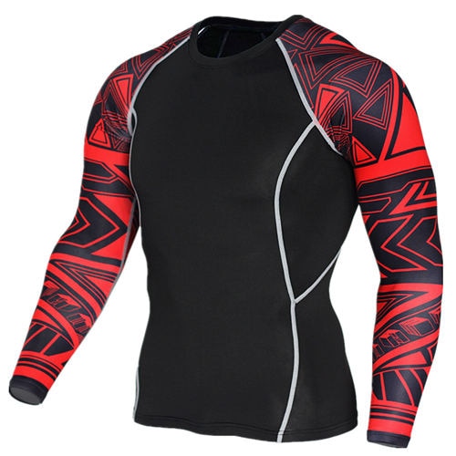 Wolf 3D Printed tshirt Compression Tights Men Fitness Running Shirt Breathable Long Sleeve Sport Rashgard Gym Cycling Clothing