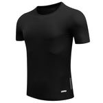 Shirt Homme Running Men Designer Quick Dry T-Shirts Running Slim Fit Tops Tees Sport Men 's Fitness Gym T Shirts Muscle Tee 2018