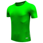 Shirt Homme Running Men Designer Quick Dry T-Shirts Running Slim Fit Tops Tees Sport Men 's Fitness Gym T Shirts Muscle Tee 2018