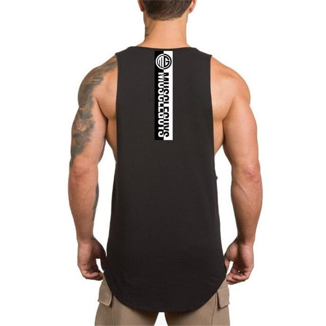 Brand NO PAIN NO GAIN clothing bodybuilding stringer gyms tank top men fitness singlet cotton sleeveless shirt muscle vest