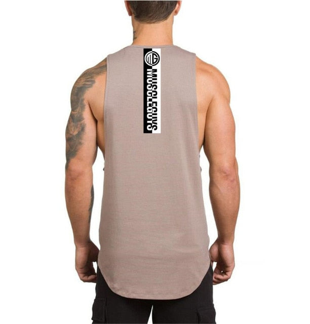 Brand NO PAIN NO GAIN clothing bodybuilding stringer gyms tank top men fitness singlet cotton sleeveless shirt muscle vest