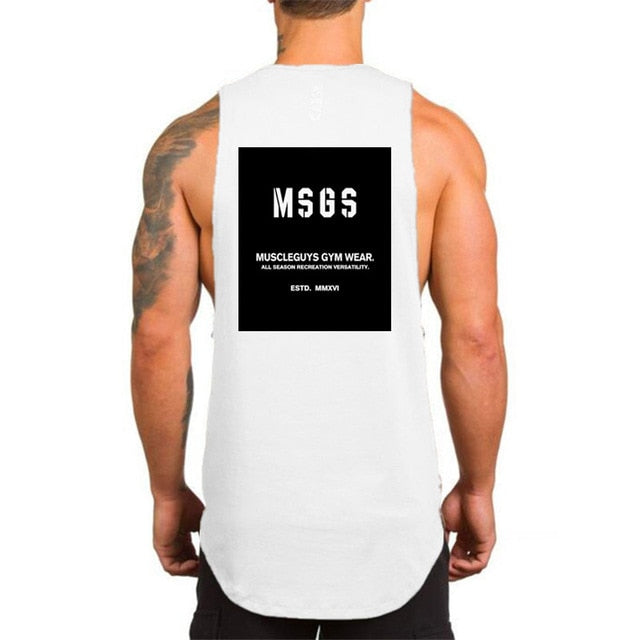 Brand NO PAIN NO GAIN clothing bodybuilding stringer gyms tank top men fitness singlet cotton sleeveless shirt muscle vest