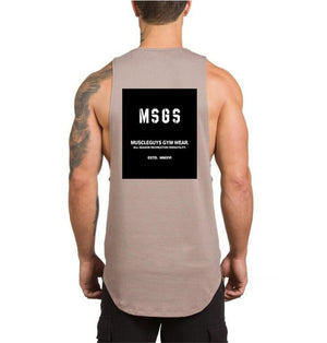 Brand NO PAIN NO GAIN clothing bodybuilding stringer gyms tank top men fitness singlet cotton sleeveless shirt muscle vest