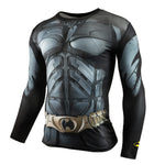 NEW 2018 Superman Punisher Rashgard Running Shirt Men T-shirt Long Sleeve Compression Shirts Gym T-shirt Fitness Sport Shirt Men