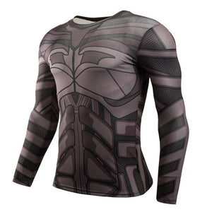 NEW 2018 Superman Punisher Rashgard Running Shirt Men T-shirt Long Sleeve Compression Shirts Gym T-shirt Fitness Sport Shirt Men