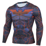 NEW 2018 Superman Punisher Rashgard Running Shirt Men T-shirt Long Sleeve Compression Shirts Gym T-shirt Fitness Sport Shirt Men