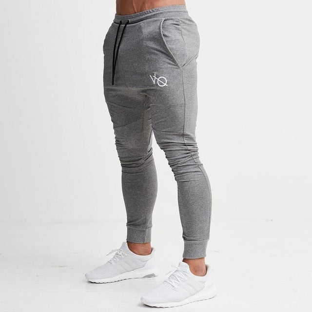 Gray Jogging Pants Striped Running Pants Men Sport Pencil Pants Men Cotton Soft Bodybuilding Joggers Gym Trousers Running Tights