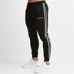 Gray Jogging Pants Striped Running Pants Men Sport Pencil Pants Men Cotton Soft Bodybuilding Joggers Gym Trousers Running Tights