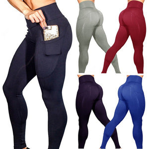 Yoga Pants With Pockets S-XL Women Sport Leggings Jogging Workout Running Leggings Stretch High Elastic Gym Tights Women Legging