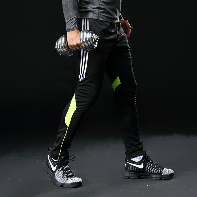 Men Sports Running Pants Pockets Athletic Football Soccer pant Training sport Pants Elasticity Legging jogging Gym Trousers 316