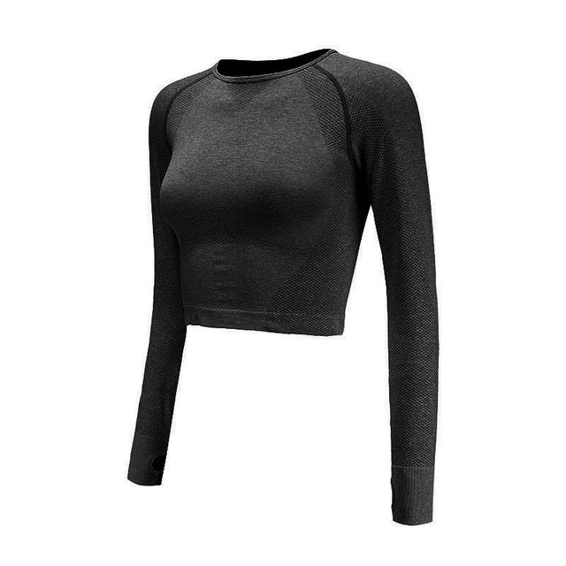 Pink Seamless Yoga Shirts for Women Vital Seamless Long Sleeve Crop Top Thumb Hole Fitted Gym Top Shirts Workout Running clothes