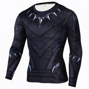 Rashgard Superman Sport Shirt Men 3D Print Quick-drying Running T-Shirts Compression Shirt Sport Fitness Tops Gym Tshirt