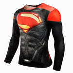 Rashgard Superman Sport Shirt Men 3D Print Quick-drying Running T-Shirts Compression Shirt Sport Fitness Tops Gym Tshirt