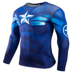 Rashgard Superman Sport Shirt Men 3D Print Quick-drying Running T-Shirts Compression Shirt Sport Fitness Tops Gym Tshirt