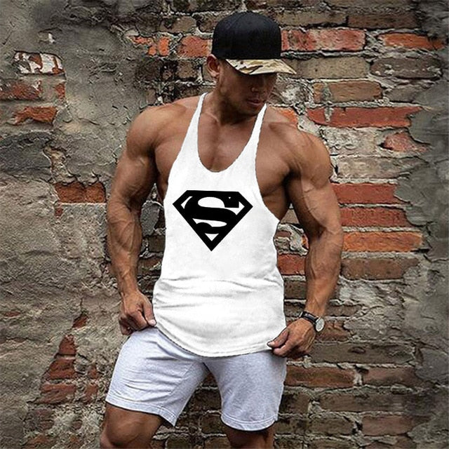 Skull Bodybuilding Stringer Tank Tops men Gyms Stringer Shirt Fitness Tank Top Men Gyms Clothing Cotton Vest hoodies