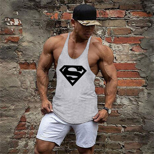 Skull Bodybuilding Stringer Tank Tops men Gyms Stringer Shirt Fitness Tank Top Men Gyms Clothing Cotton Vest hoodies