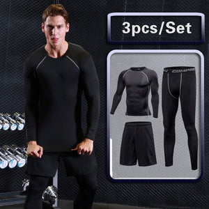 GYM Tights Sports Men's Compression Sportswear Suits training Clothes Suits workout jogging Sports clothing Tracksuit Dry Fit