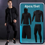 GYM Tights Sports Men's Compression Sportswear Suits training Clothes Suits workout jogging Sports clothing Tracksuit Dry Fit