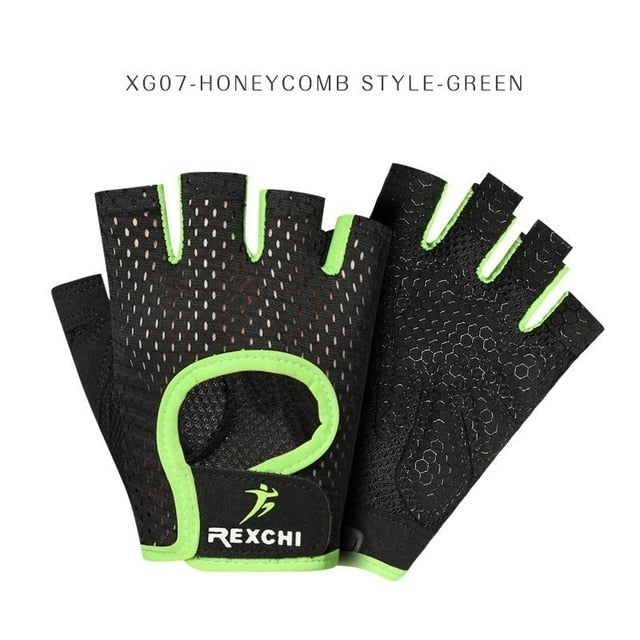 REXCHI Crossfit Gym Gloves for Fitness Men Women Half Finger Workout Sports Equipment Weight Lifting Bodybuilding Hand Protector