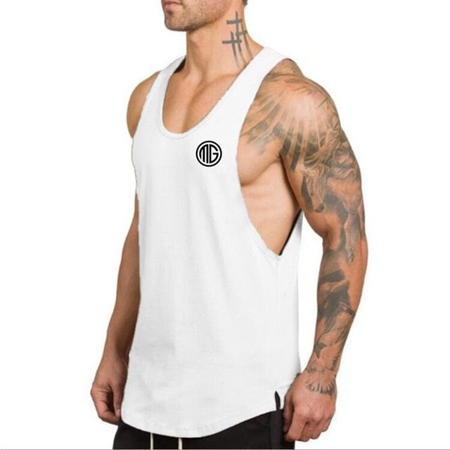 Brand gyms clothing Brand singlet canotte bodybuilding stringer tank top men fitness shirt muscle guys sleeveless vest Tanktop