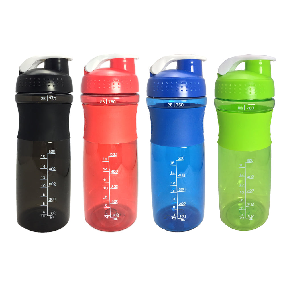 760ML Sports Shaker Bottle With Whisk Ball Sports Whey Protein Powder Water Bottle Fitness Gym BPA-Free Powerful Leakproof